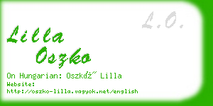 lilla oszko business card